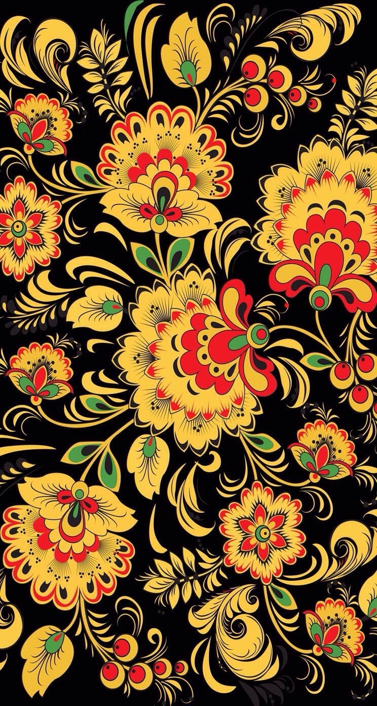 744x1392  Картинка хохлома - 57 фото