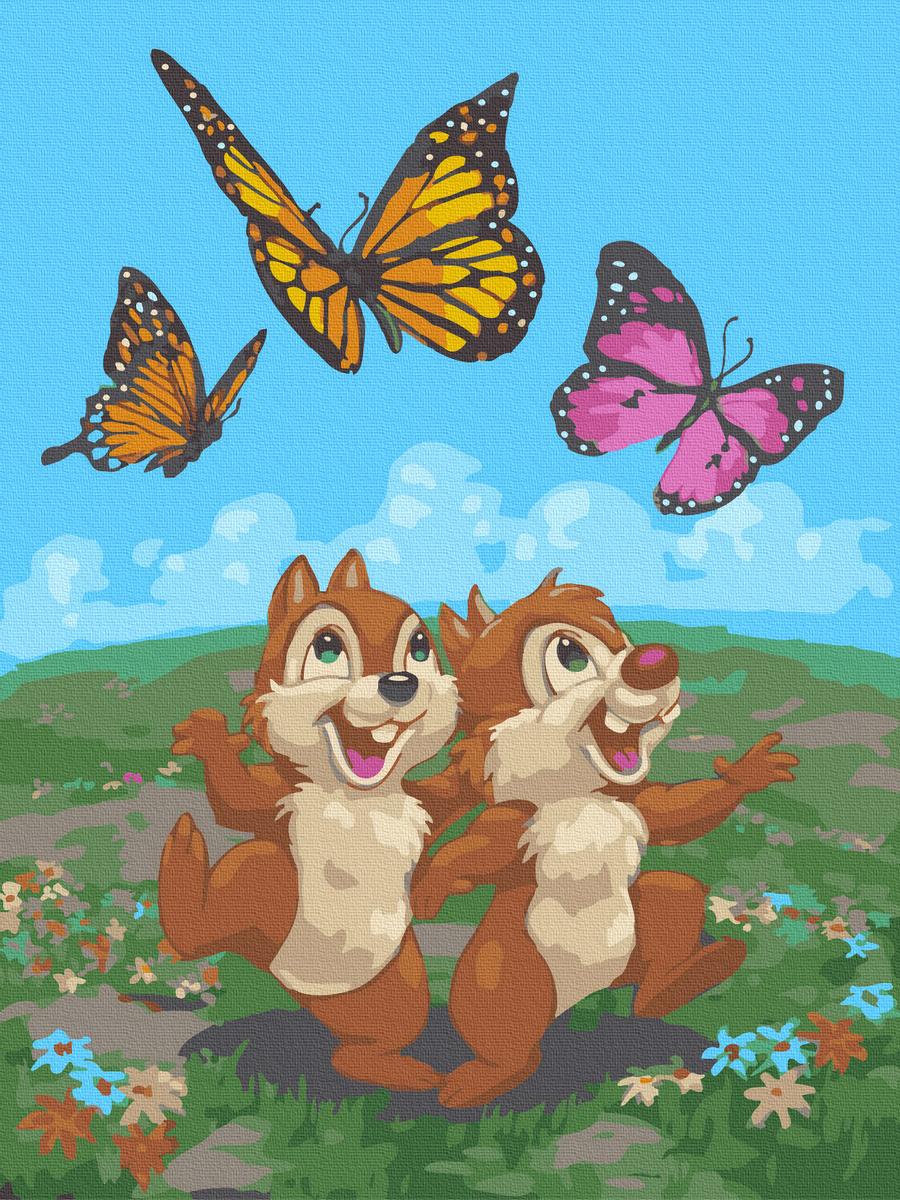 900x1200  ᐉ Картина по номерам Чип и Дейл 30х40 см без коробки (ATE0034)