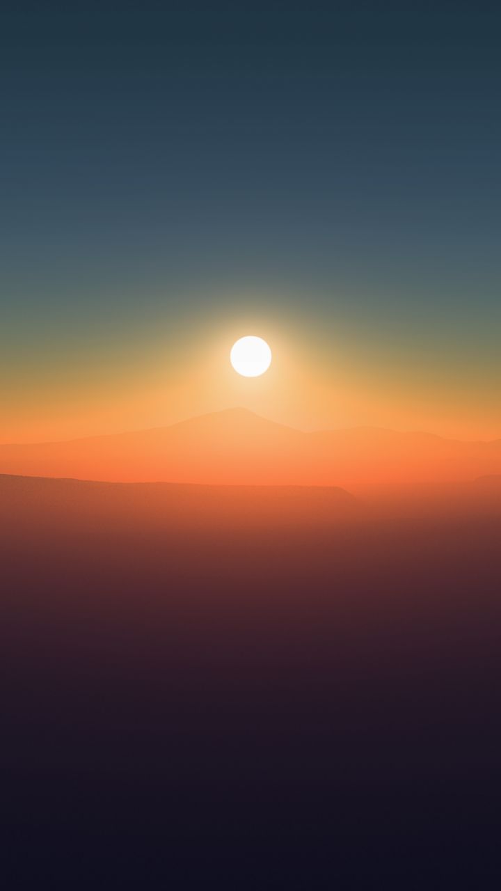 720x1280  Закат, горизонт, размытие, сумрачное небо, горы, 720x1280 Обои | Простые фоновые изображения, Закат обои, Природа iphone Wallpaper