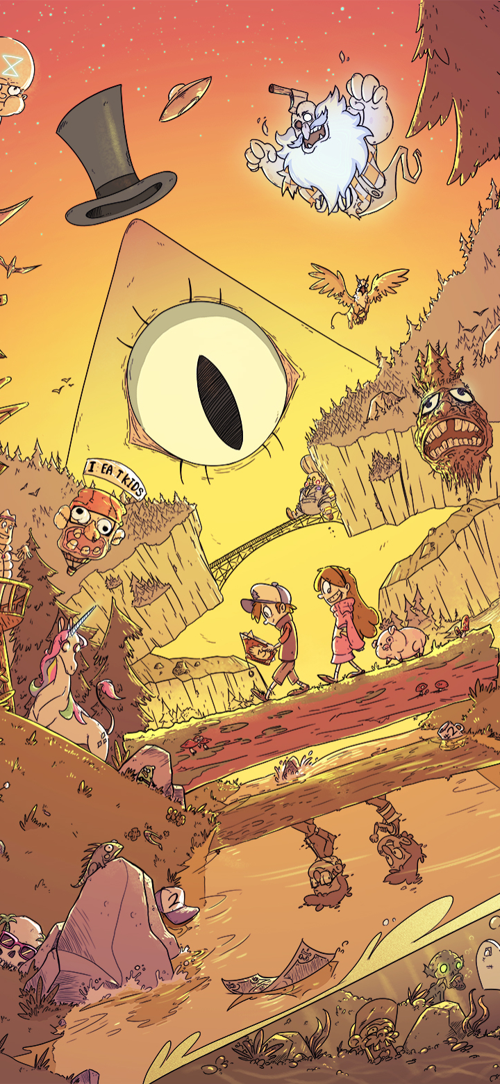720x1560  Гравити Фолз Эстетические Обои Закат - Клан Обои