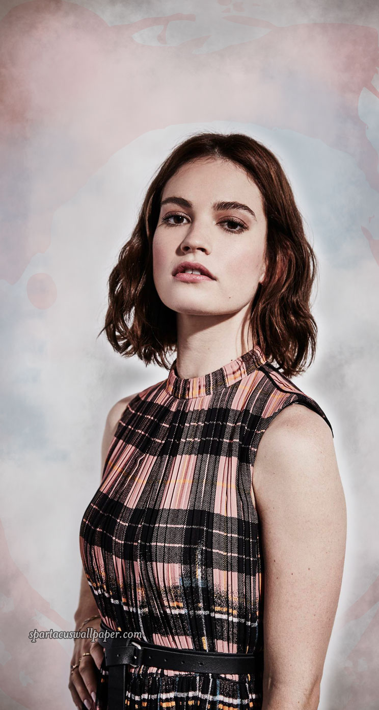 744x1392  HD обои: Лили Джеймс женщины актриса портрет одного человека молодой взрослый | Обои Flare