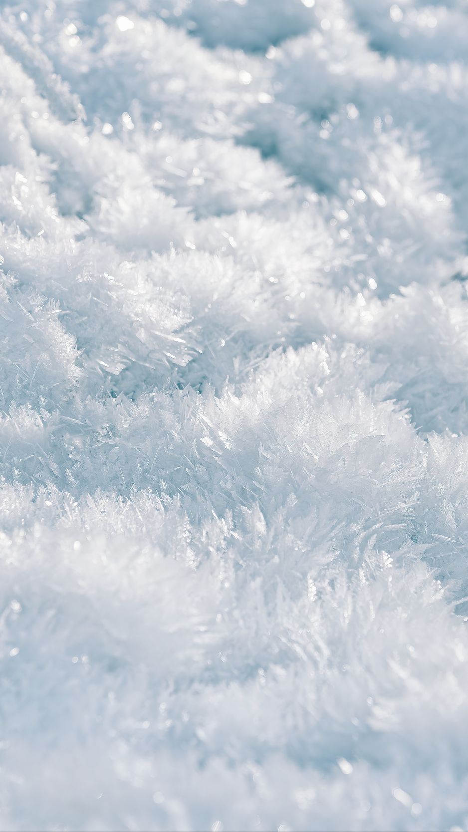 938x1668  Скачать 938x1668 снег, макро, кристаллы, белый обои, картинки iphone  8/7/6s/6 for parallax