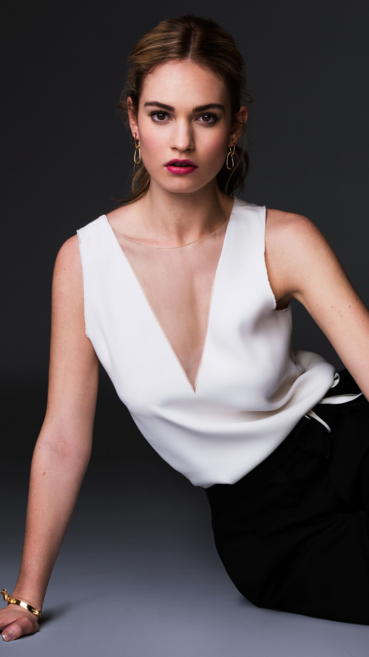 750x1334  Lily James In