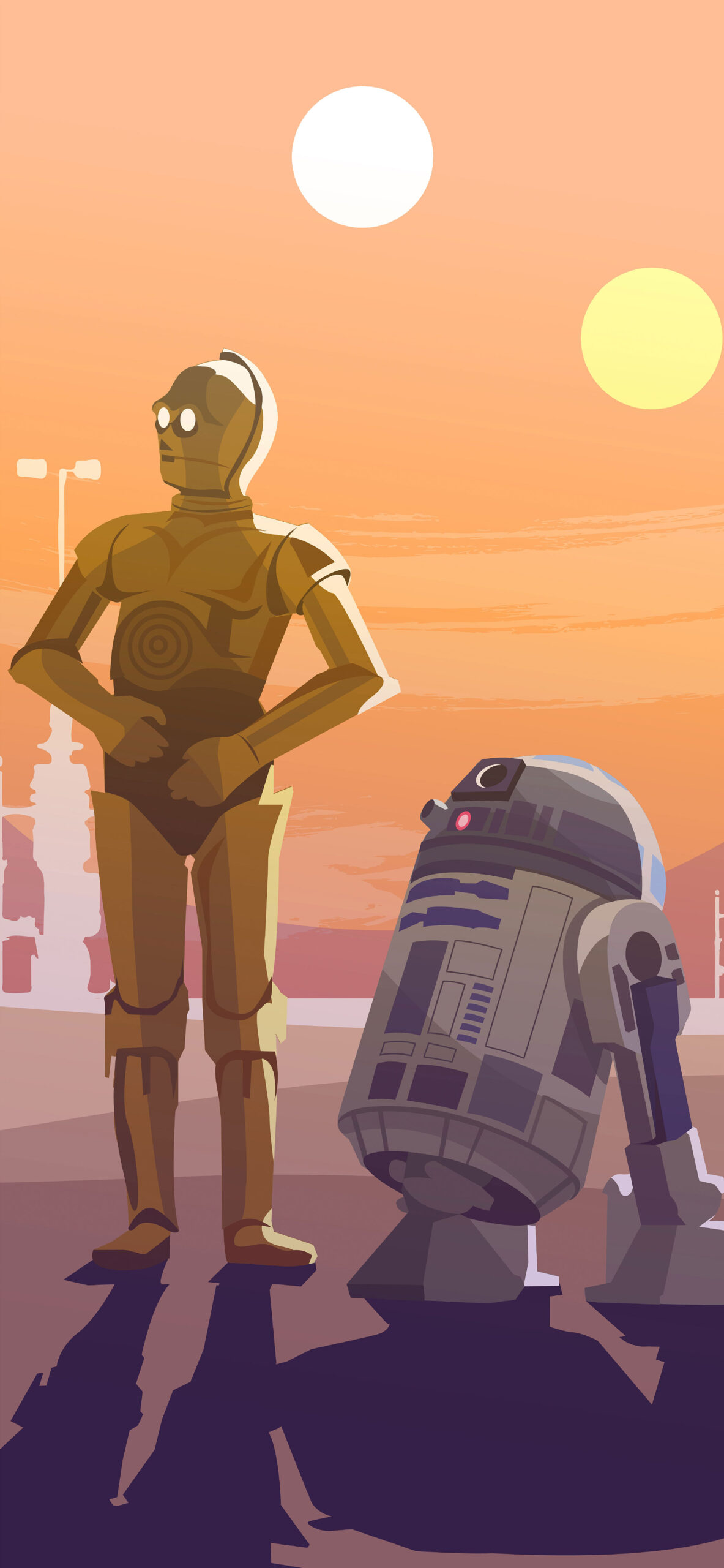 1183x2560  Звездные войны C3PO и R2D2 Обои HD - Обои Звездные войны