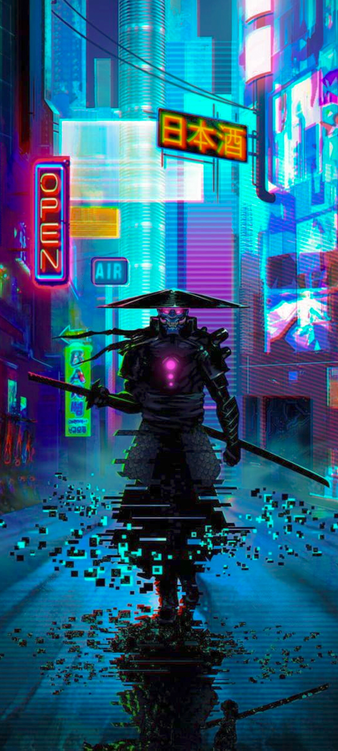 Подборка обоев для iPhone в стиле киберпанк