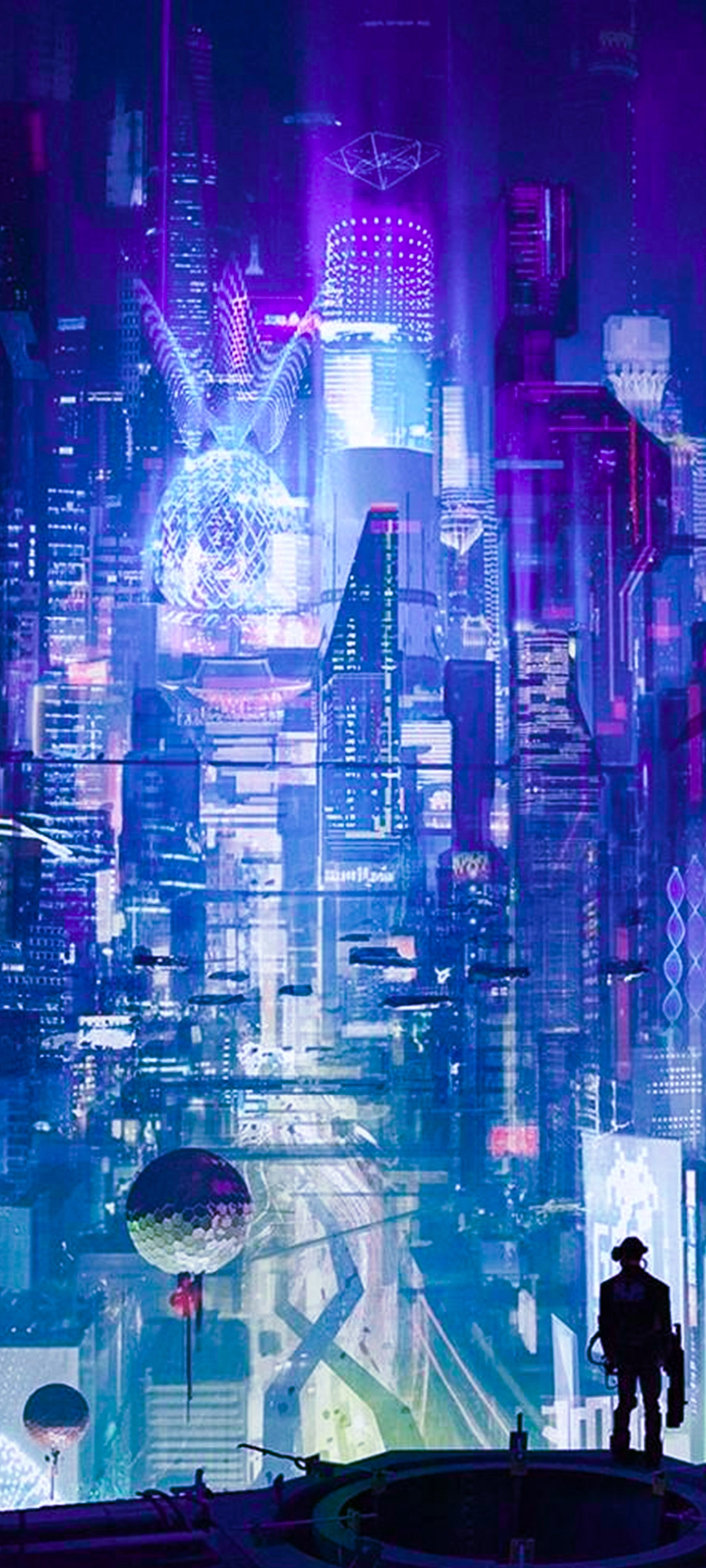 1080x2400  Подборка обоев для iPhone в стиле киберпанк