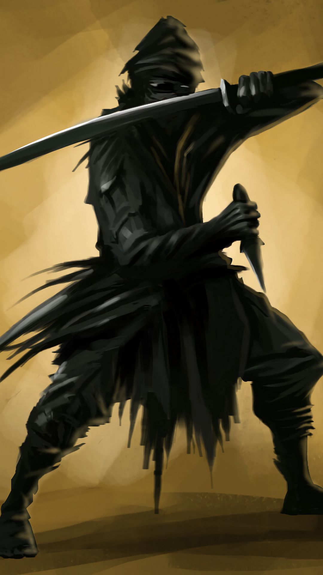 1080x1920  Скачать 1080x1920 ниндзя, воин, меч, кинжал, арт обои, картинки samsung  galaxy s4, s5, note, sony xperia z, z1, z2, z3, htc one, lenovo vibe