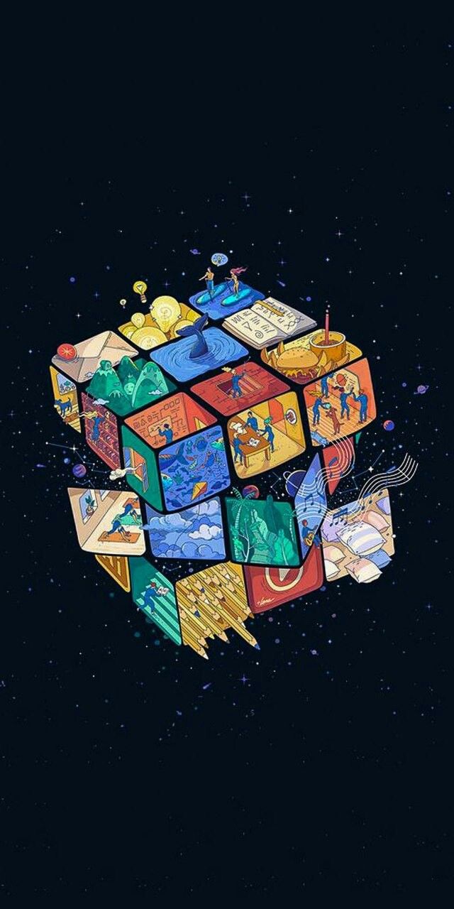 640x1280  Pin by loredana t on Rubik © | Unique iphone wallpaper, Galaxy wallpaper,  Art wallpaper