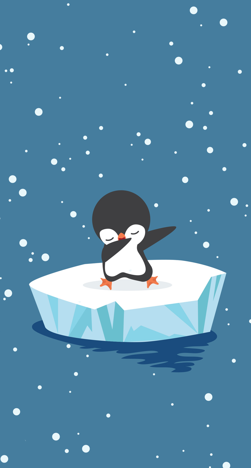Обои на телефон рисунок пингвин на льдине танец | Penguin wallpaper,  Penguin art, Cute wallpapers