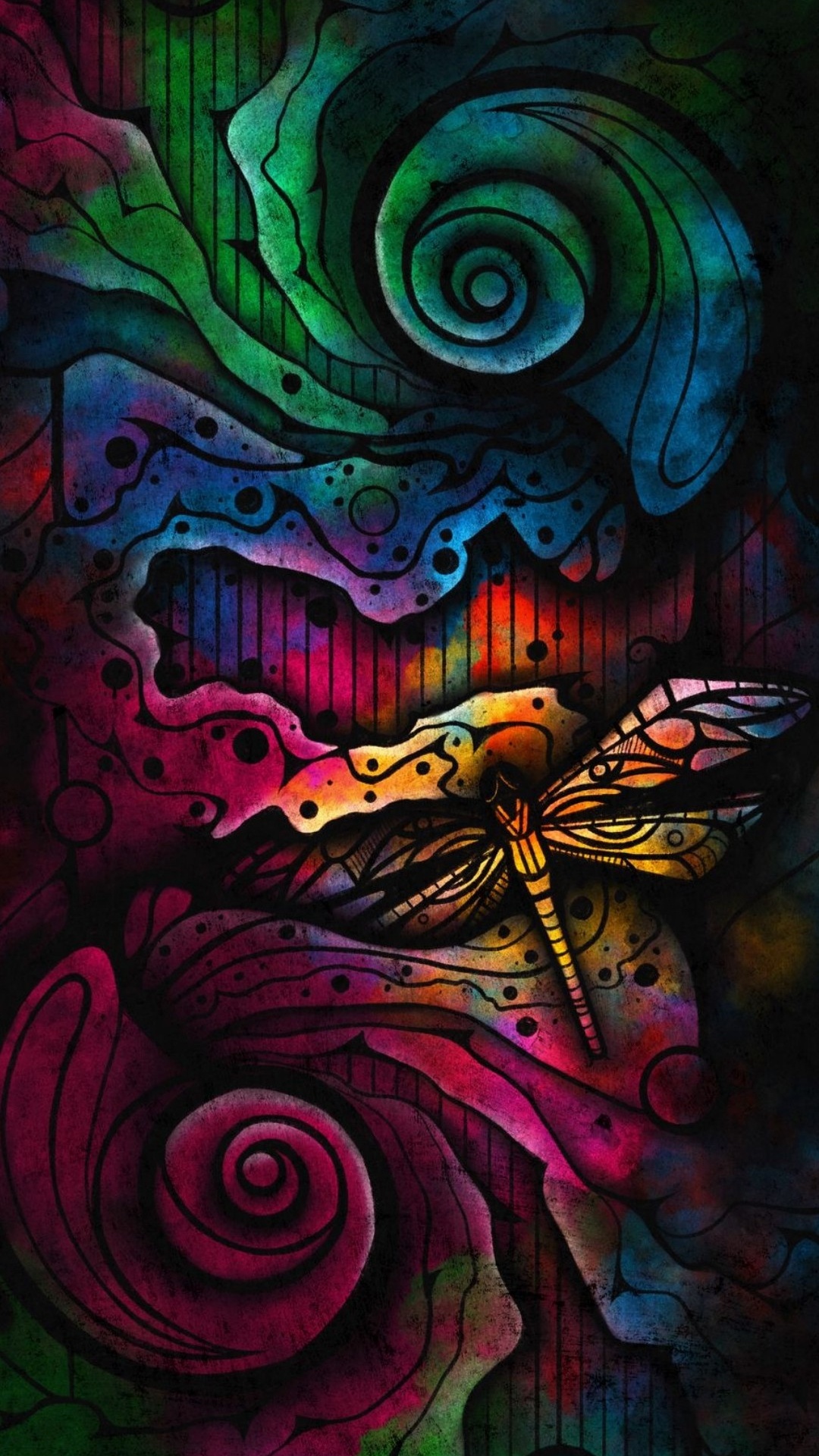 1080x1920  Обои психоделическое искусство, визуальное искусство, акриловая краска,  арт, живопись на телефон Android, 1080x1920 картинки и фото бесплатно