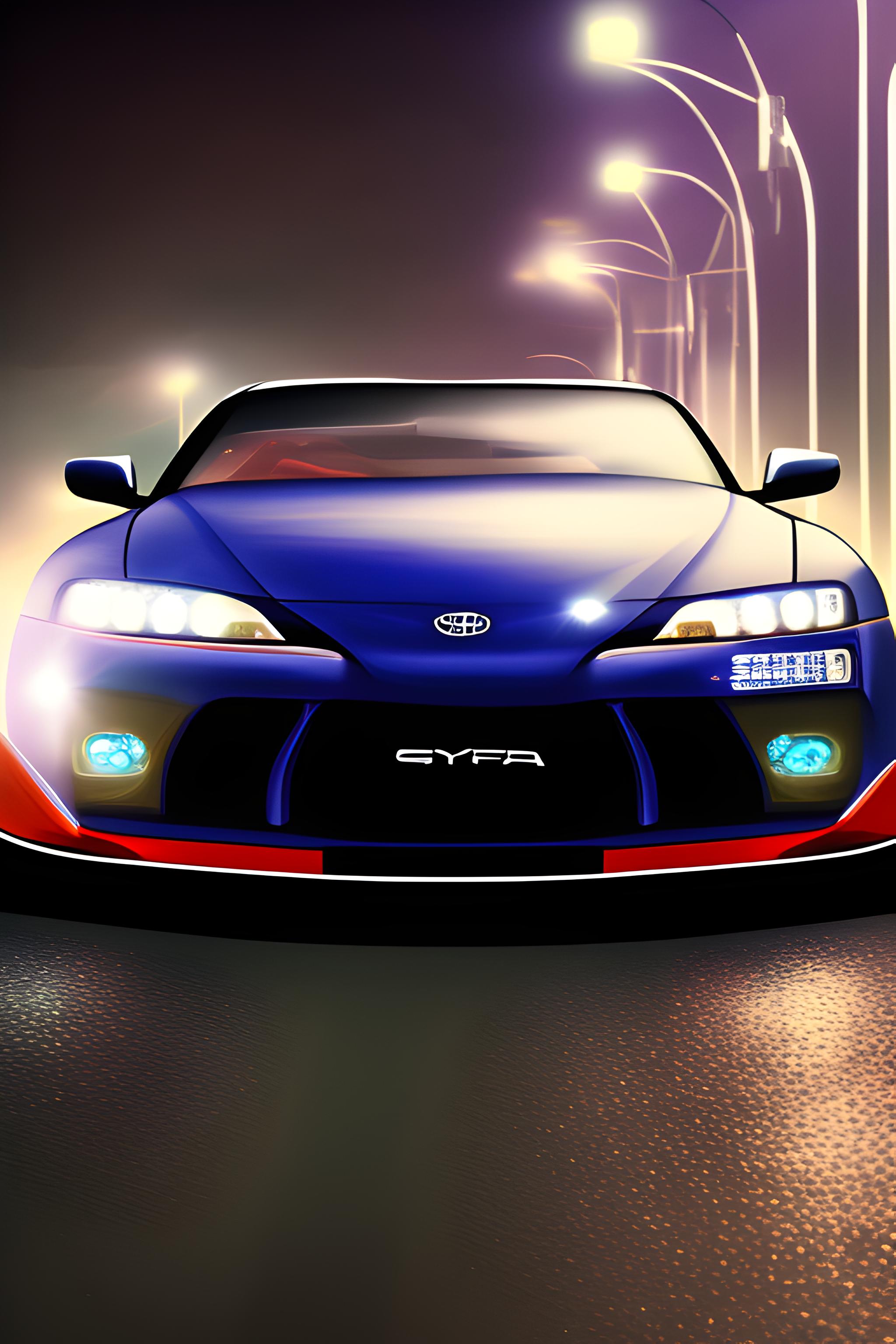2048x3072  Toyota supra Mk4 with beast modification with midnight background epic  street lights | Wallpapers.ai