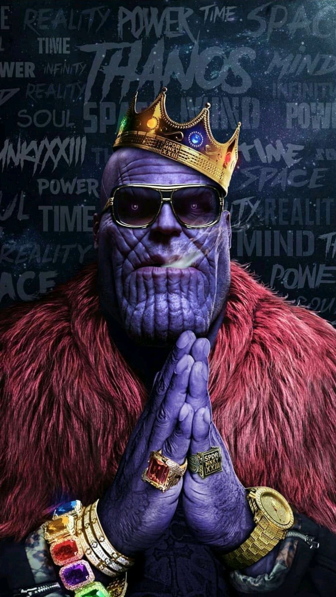 1080x1920  Avengers-Thanos-Hip-hop-Crown-Gold-Chains-Rings-Infinity-Stones-iPhone- Wallpaper-iphoneswallpapers_… | Marvel wallpaper, Avengers wallpaper,  Marvel comics wallpaper