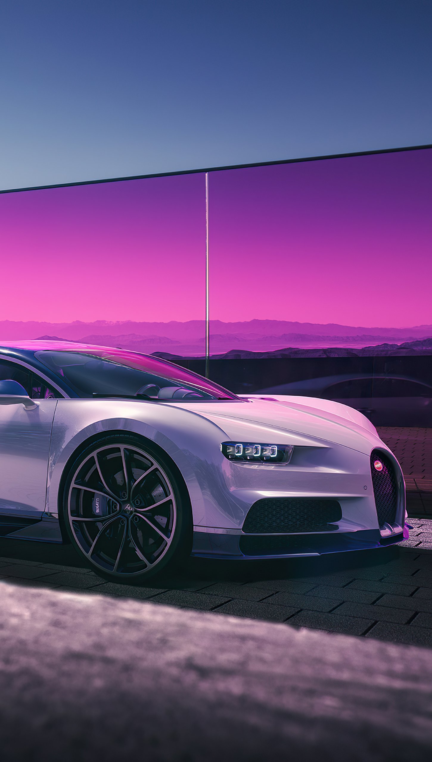 1450x2559  Черный Bugatti Chiron Скачать обои | МобКубок
