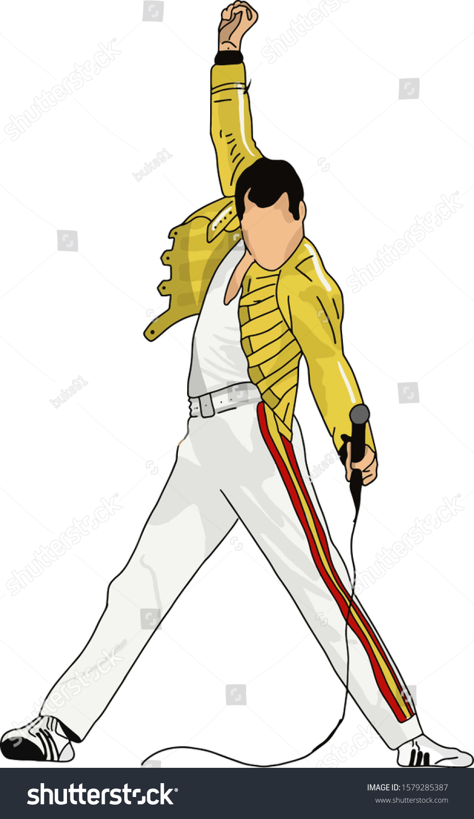 927x1600  Стоковая иллюстрация «Фредди Меркьюри иллюстрации фона обоев», 1579285387 | Шаттерсток