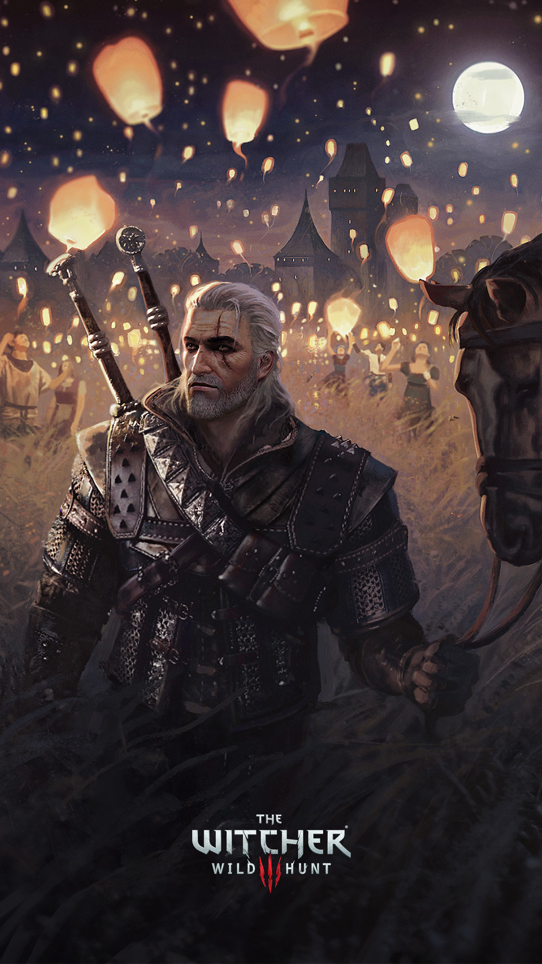 1080x1920  CD Projekt RED сделала подарок для фанатов The Witcher 3 — осенние обои с  Геральтом и Плотвой