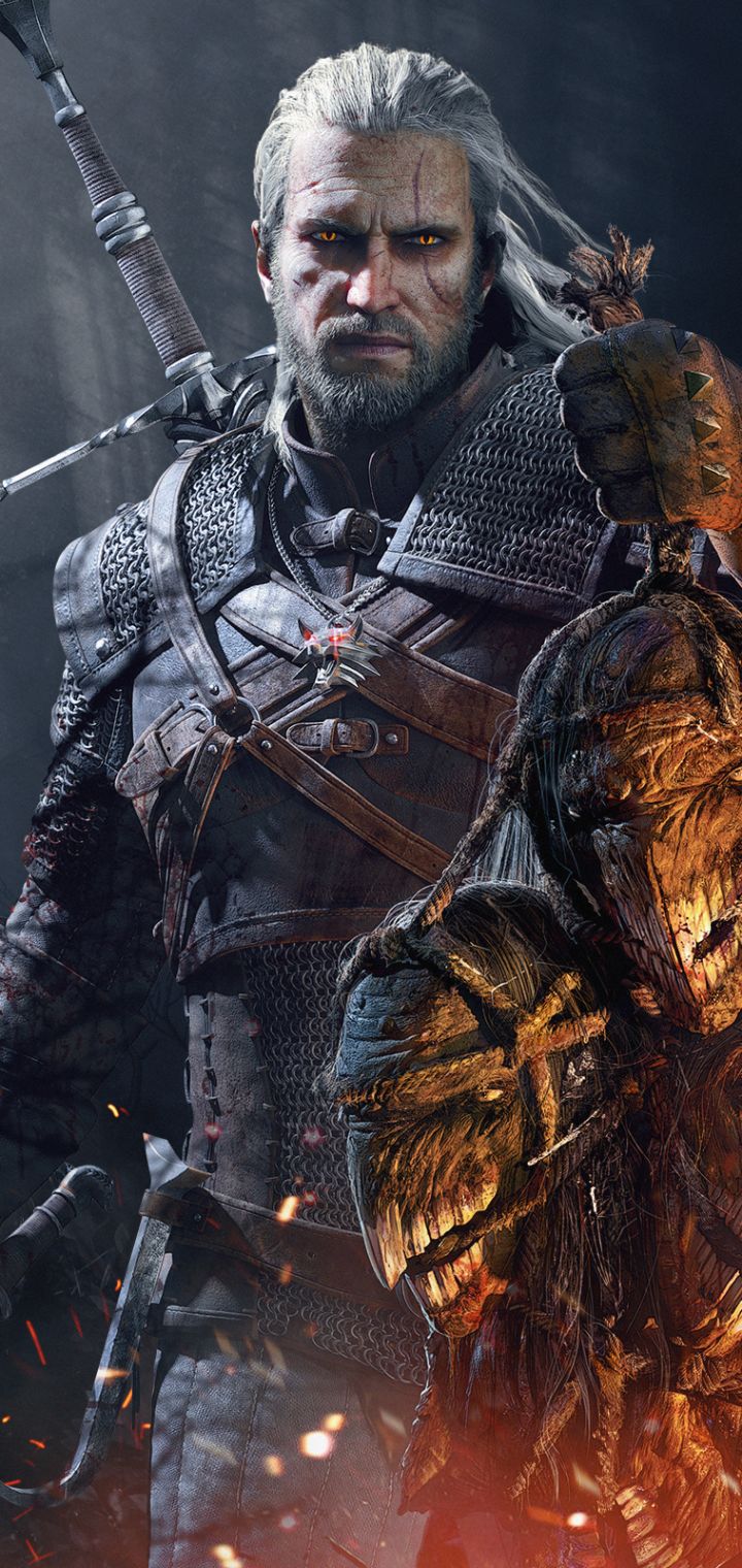 720x1520  Обои на телефон: Ведьмак, Видеоигры, Геральт Из Ривии, Ведьмак 3: Дикая  Охота, 1190434 скачать картинку бесплатно.