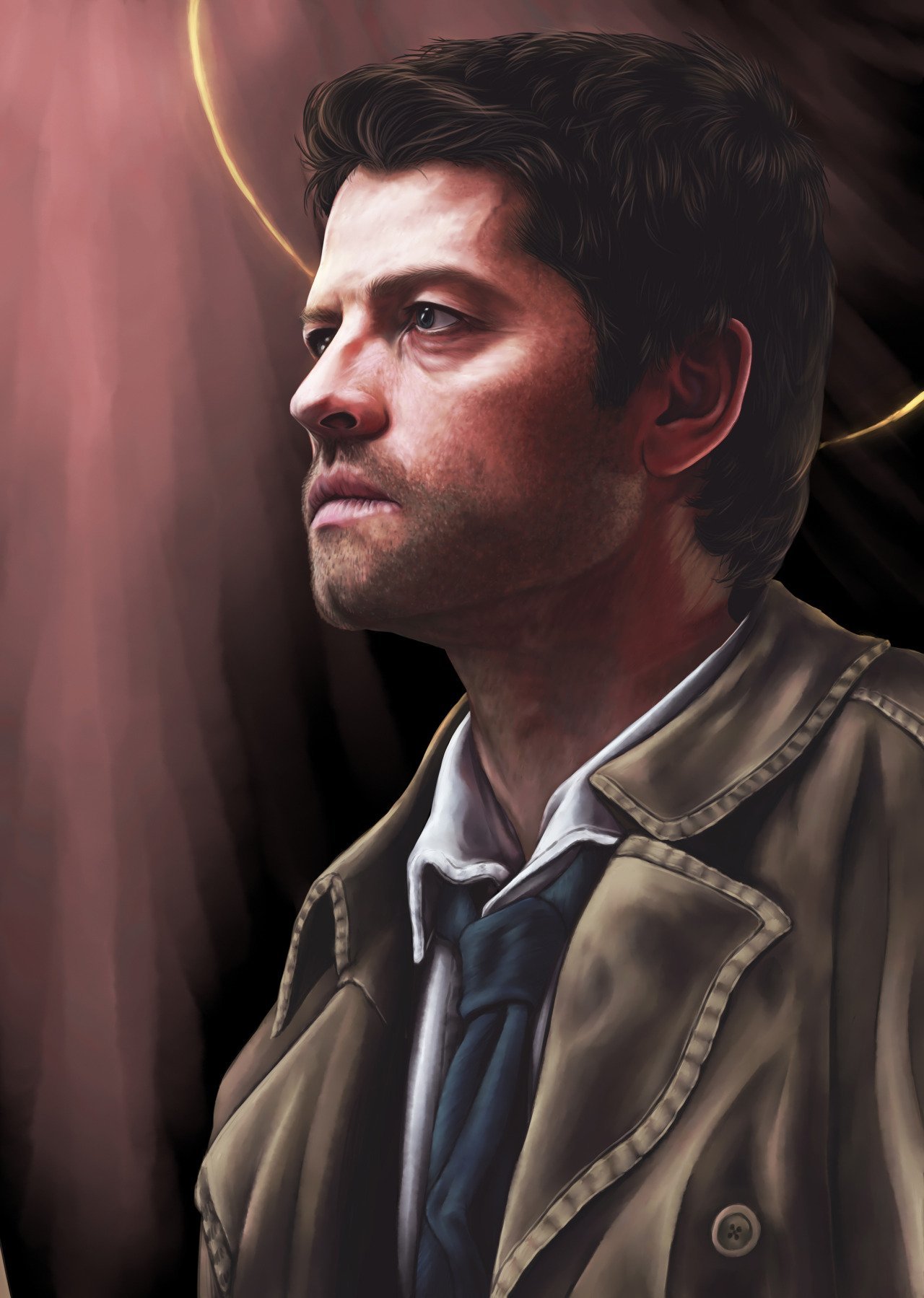 1280x1799  Кастиэль арт - 47 фото