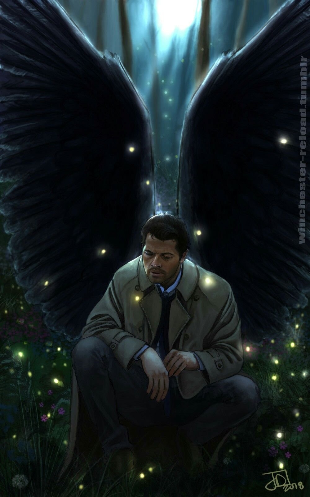 1000x1600  Кастиэль арт - 47 фото