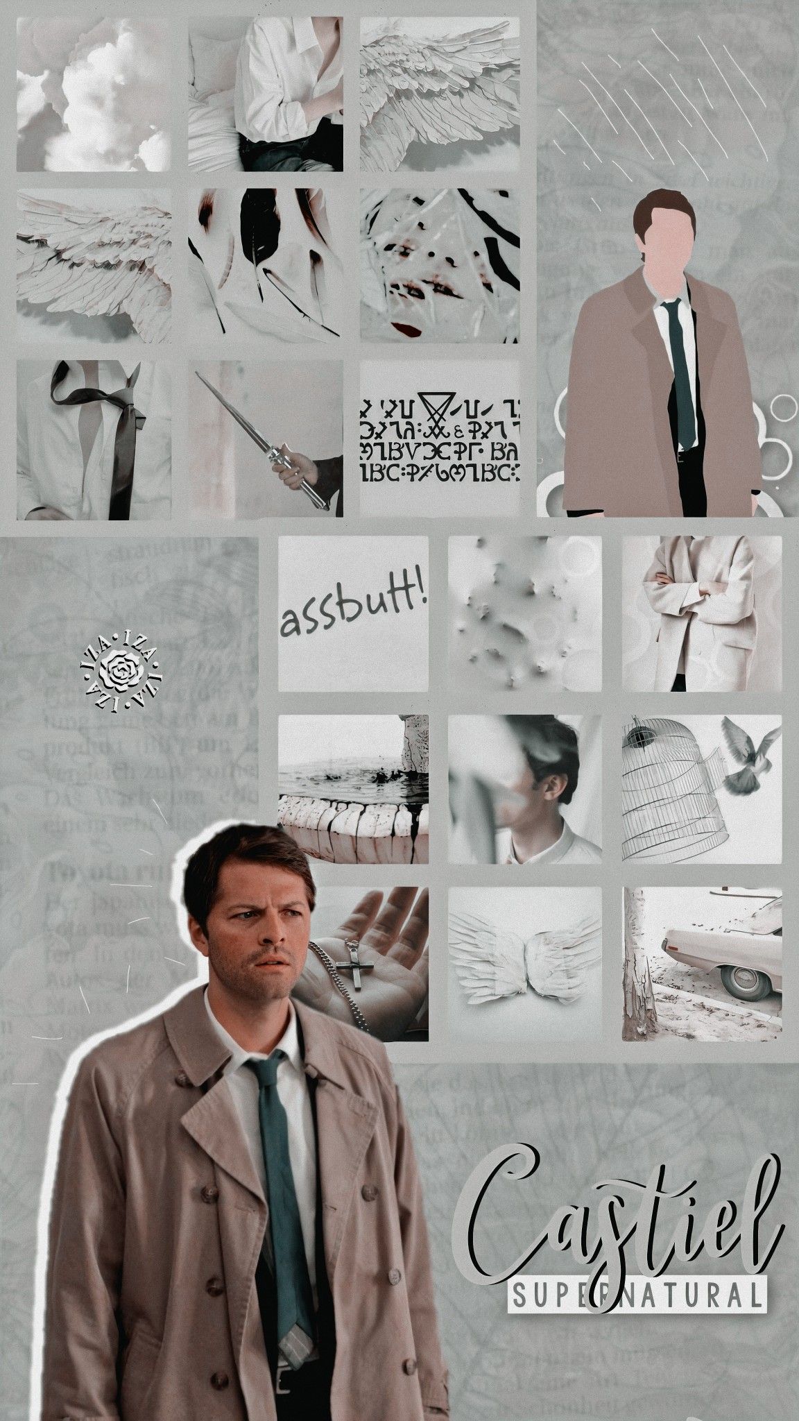 1152x2048  Aesthetic 3.0 Castiel | Castiel, Castiel aesthetic, Supernatural wallpaper