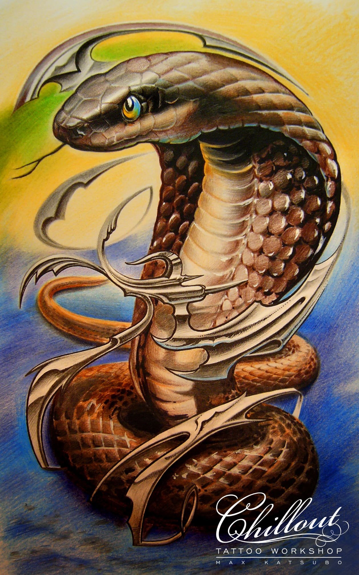 1257x2013  Королевская Кобра арт - 64 фото