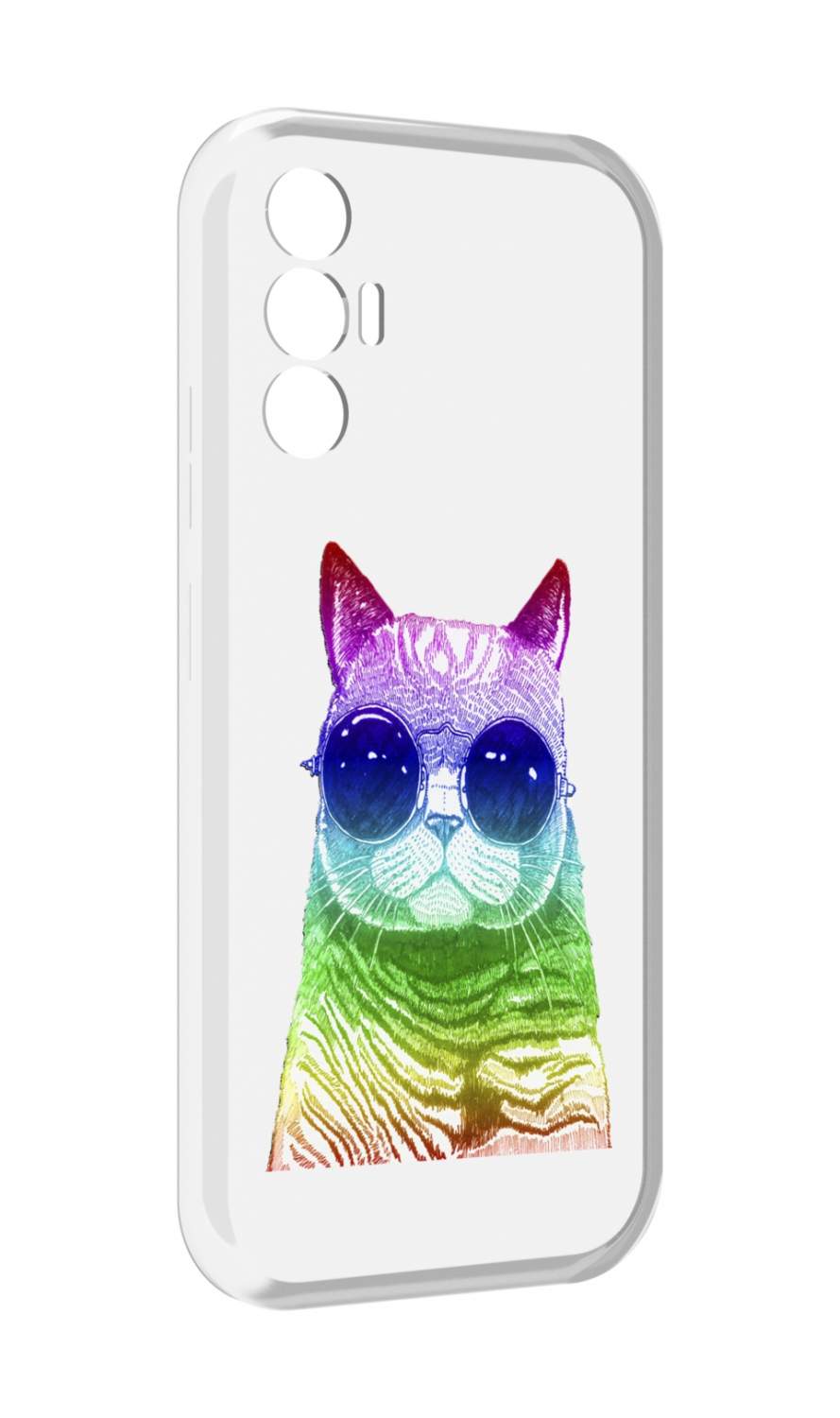 889x1500  Чехол MyPads Кот в очках для Tecno Pova 3, купить в Москве, цены в  интернет-магазинах на Мегамаркет