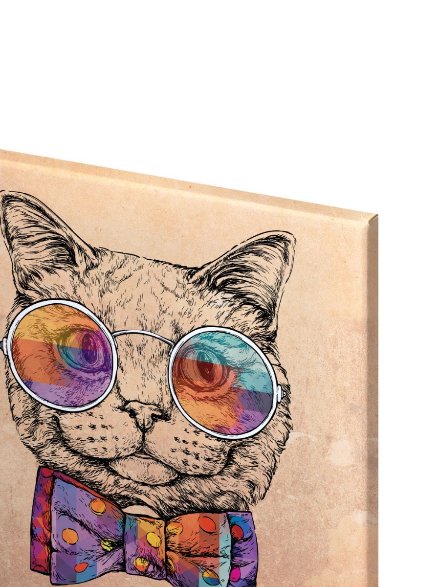 900x1200  Картина на холсте \"Кот в очках\" - купить недорого в интернет-магазине  Postermarket в Москве