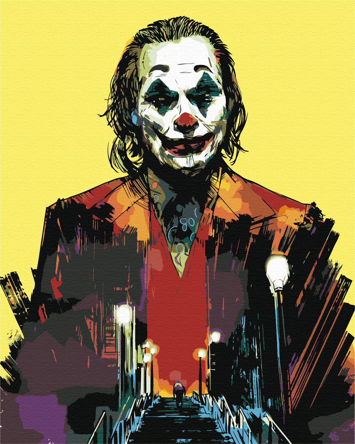 1135x1418  Купить картины с Джокером на стену в интерьер на холсте