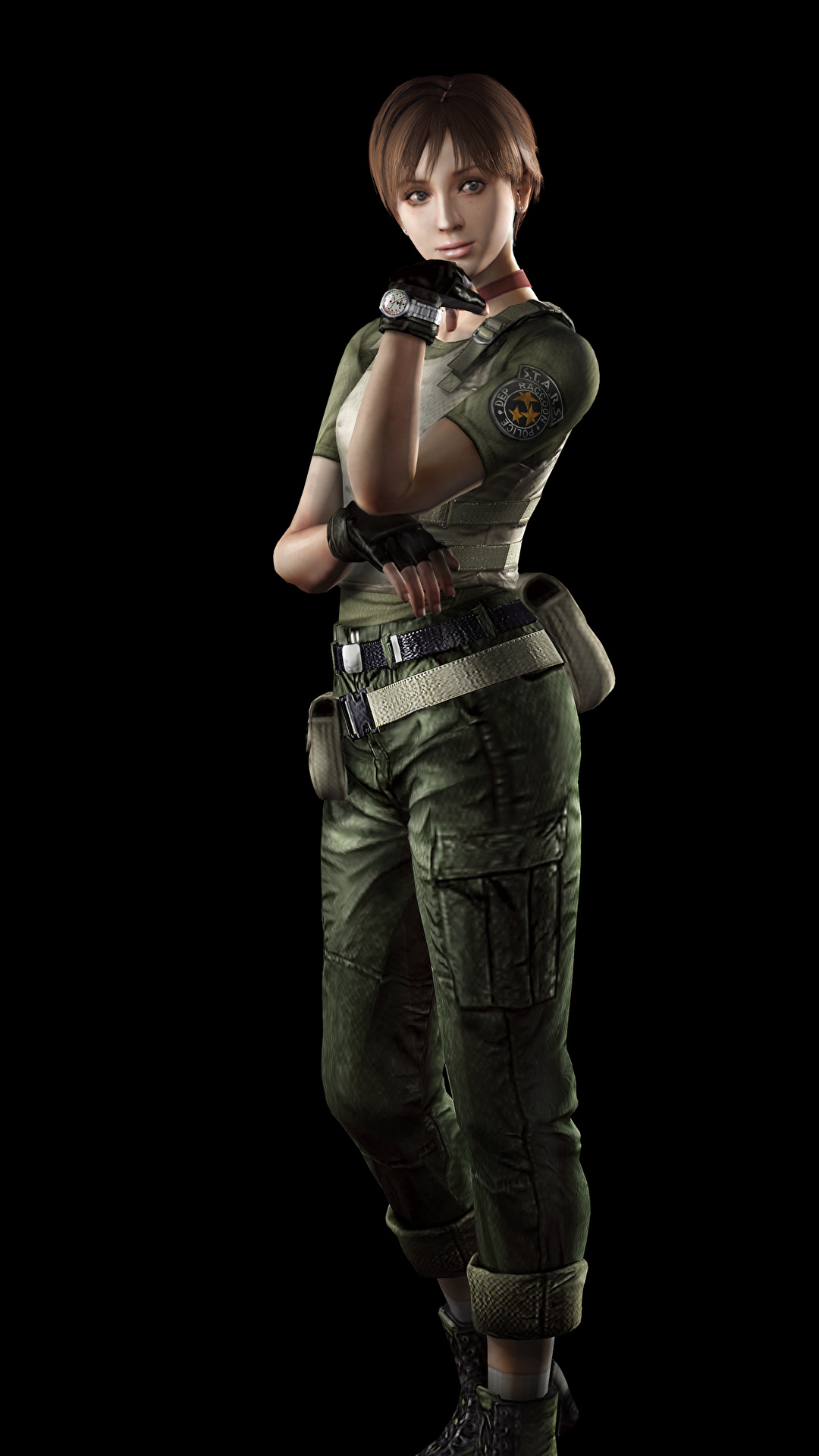 1080x1920  Фотографии Resident Evil Rebecca Chambers девушка 3D 1080x1920