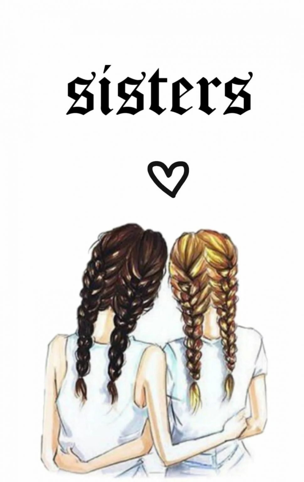 969x1536  Парные обои для лучших подруг