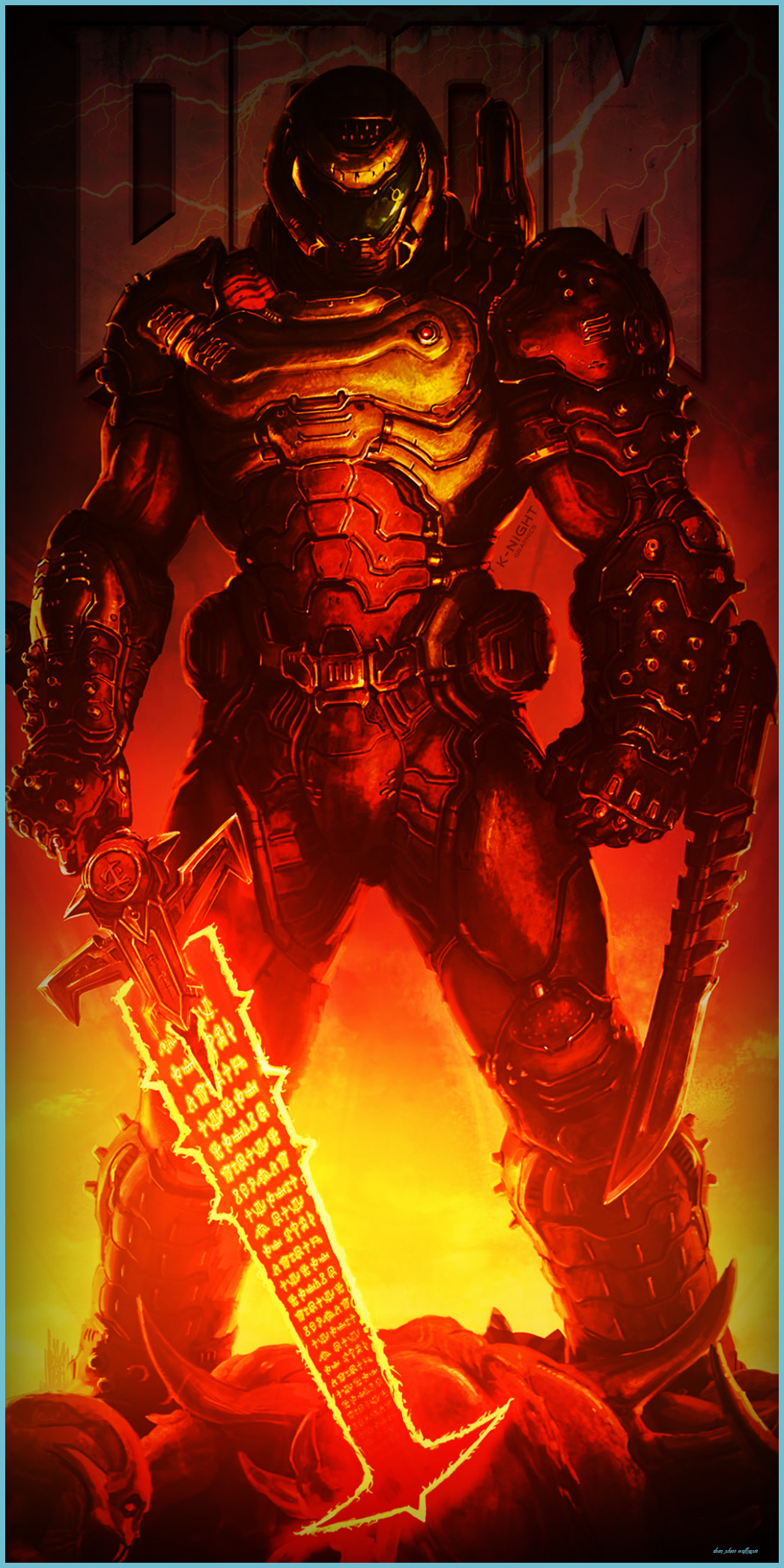 1047x2095  Doom Slayer iPhone Обои — Обои Пещера