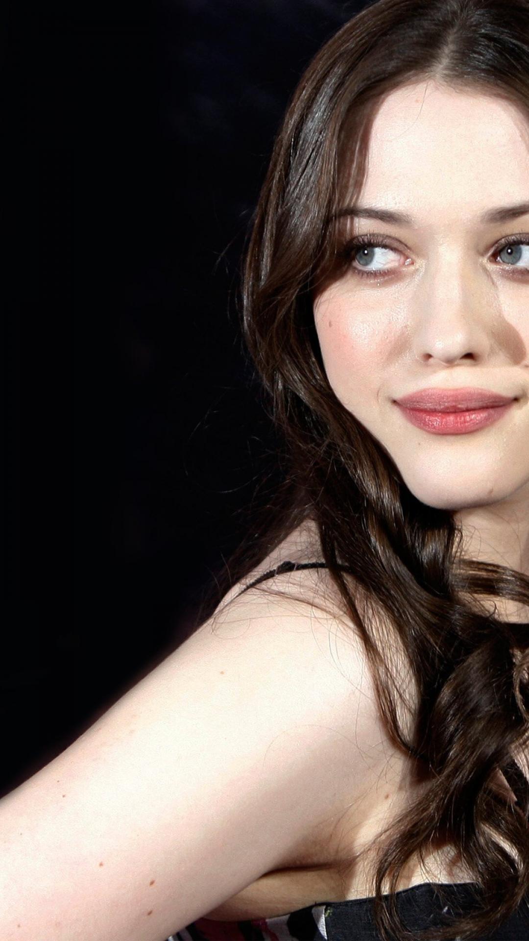 1080x1920   Красные губы красивые Kat Dennings 1080x2160 wallpaper | Красные губы Кэт Деннингс Красивые 