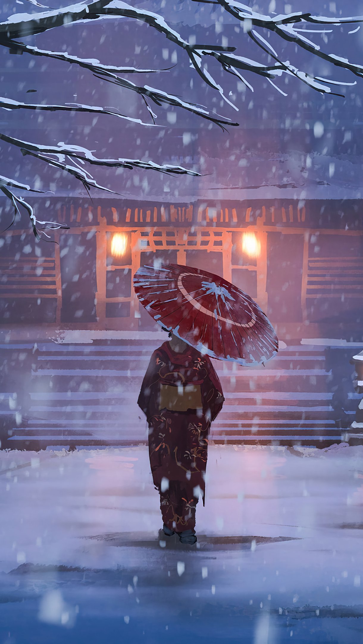 1220x2160  41+ Аниме Зимние обои на телефон от ekapustina