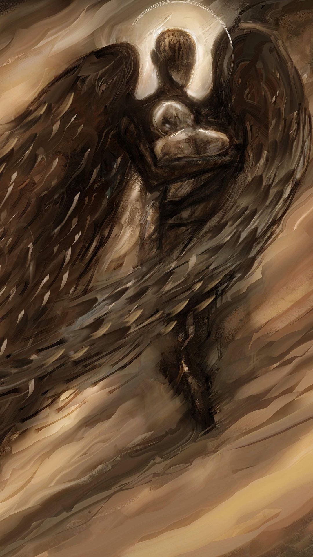 1080x1920  Фотографии Крылья Фэнтези Ангелы 1080x1920