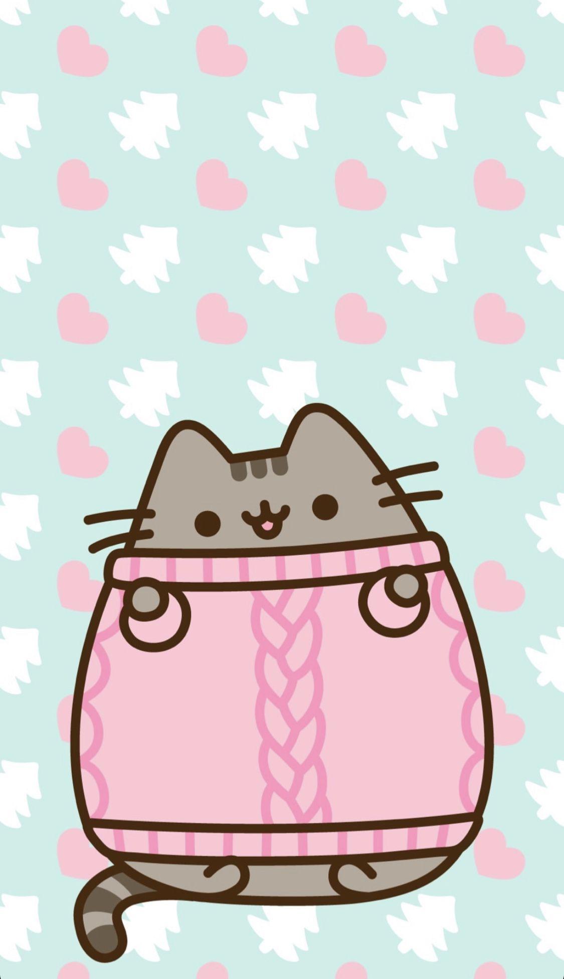 1125x1954  Winter Pusheen Cat Wallpapers - Wallpaper Cave