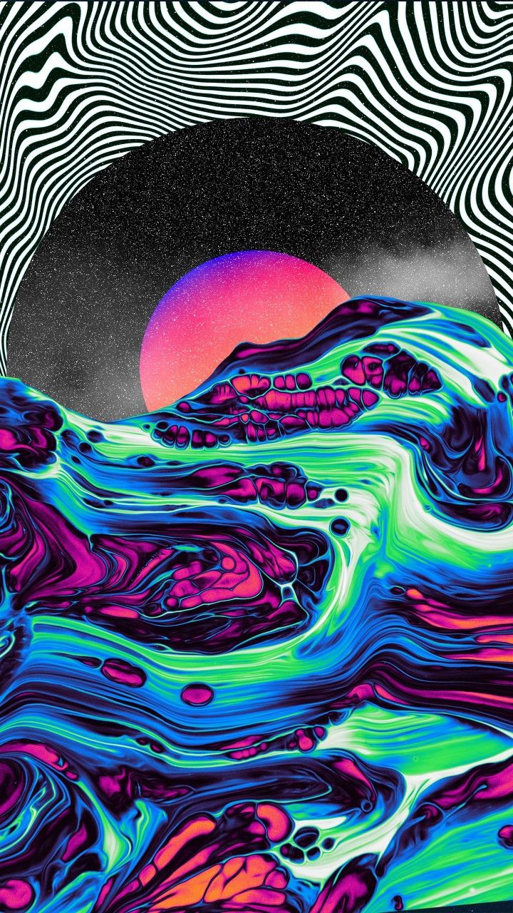 720x1280  Iluminación | Carteles gráficos, Fondo de arte, Ilustración psicodélica