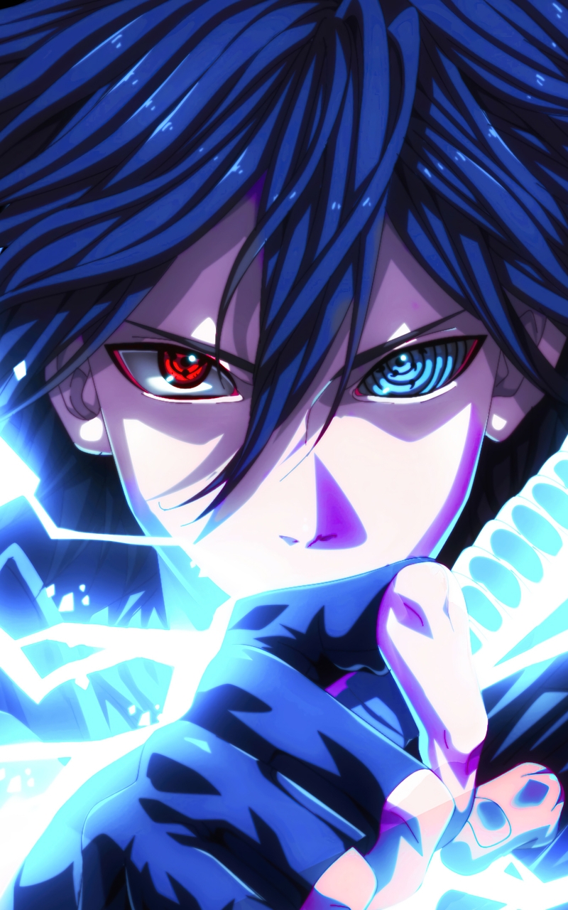 800x1280  Скачать обои и картинки саске учиха, глаза, молнии для рабочего стола в  разрешении 800x1280