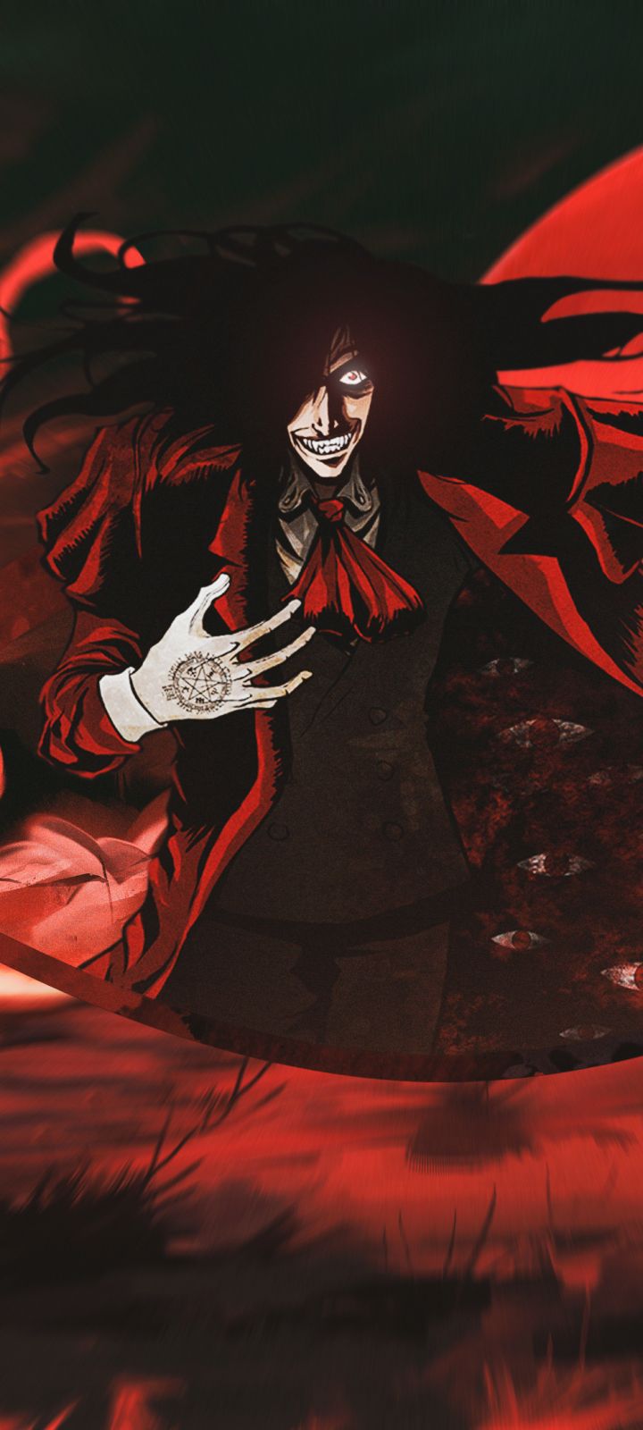 720x1600  Скачать обои \"Алукард (Хеллсинг)\" на телефон в высоком качестве,  вертикальные картинки \"Алукард (Хеллсинг)\" бесплатно