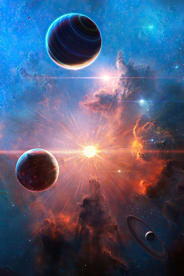 736x1104  HD обои: цифровое искусство портрет дисплей cgi космос вселенная планета звезды солнечные лучи галактика Млечный Путь | Обои Блики