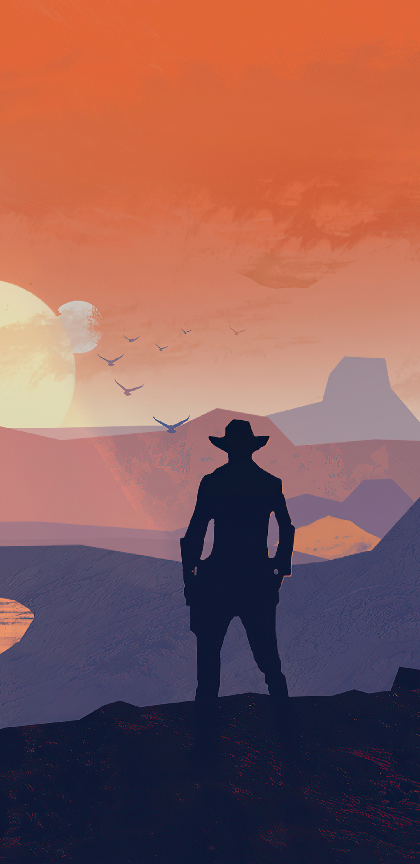 1440x2960  Играл в Red Dead Redemption 2 и заснял это, подумал, что оно будет хорошо смотреться в качестве обоев. Как дела, ребята? : р/обои