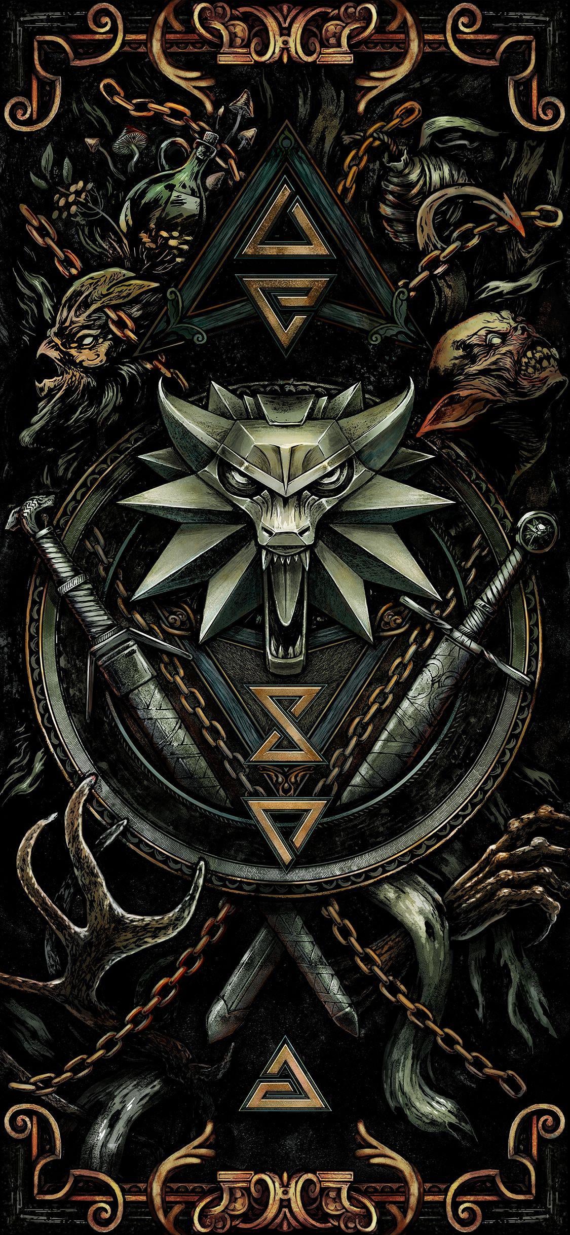 1125x2436  Обои Ведьмак Game Art 4K iPhone HD Phone #1440i