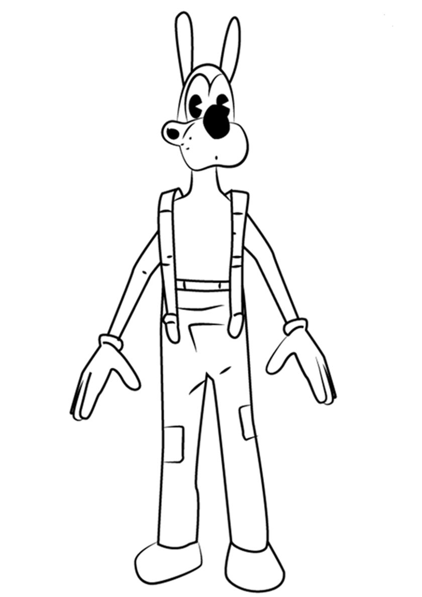 840x1188  Волк Борис - высококачественная раскраска из категории: Бенди. Больше  разукрашек для скачивания и печати н… | Bendy and the ink machine, Coloring  pages, Wolf colors