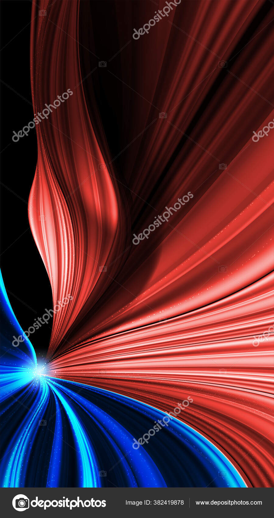 900x1700  Абстрактный Фон Трехмерных Волнистых Полос Векторном Искусстве Подходит  Мобильного Экрана Векторное изображение ©sustainableart 382419878