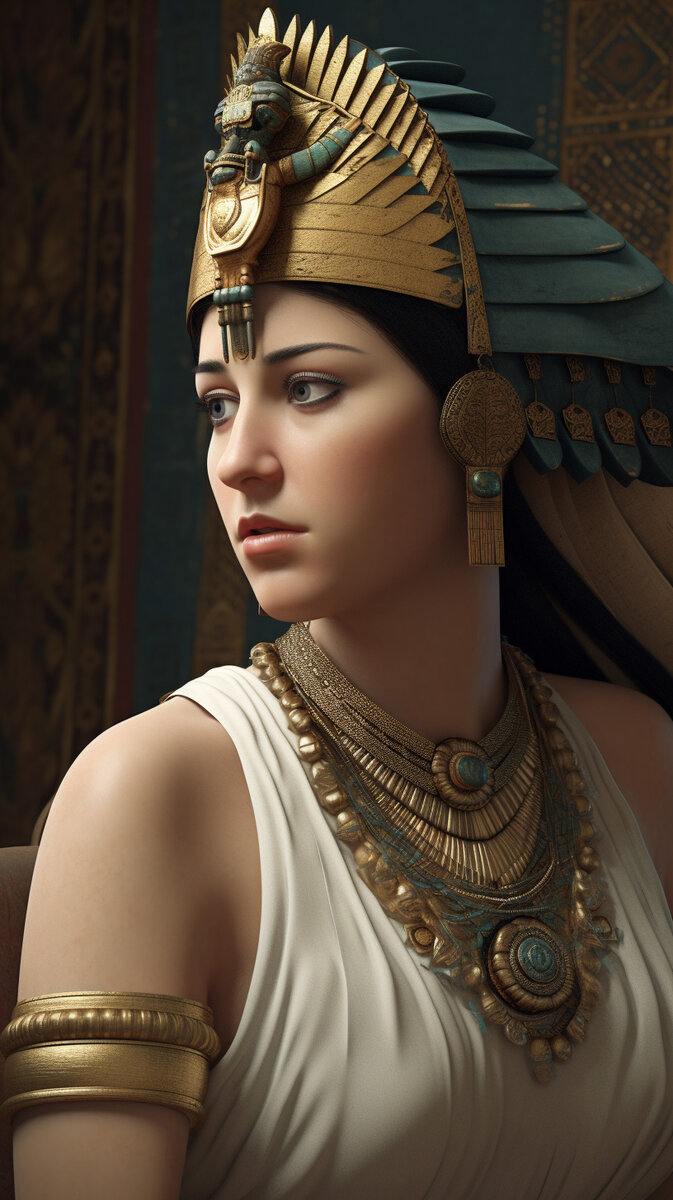 673x1200  Царица Клеопатра в царском одеянии - Бесплатные обои на телефон |  Творчество с Искусственным Интеллектом | Дзен