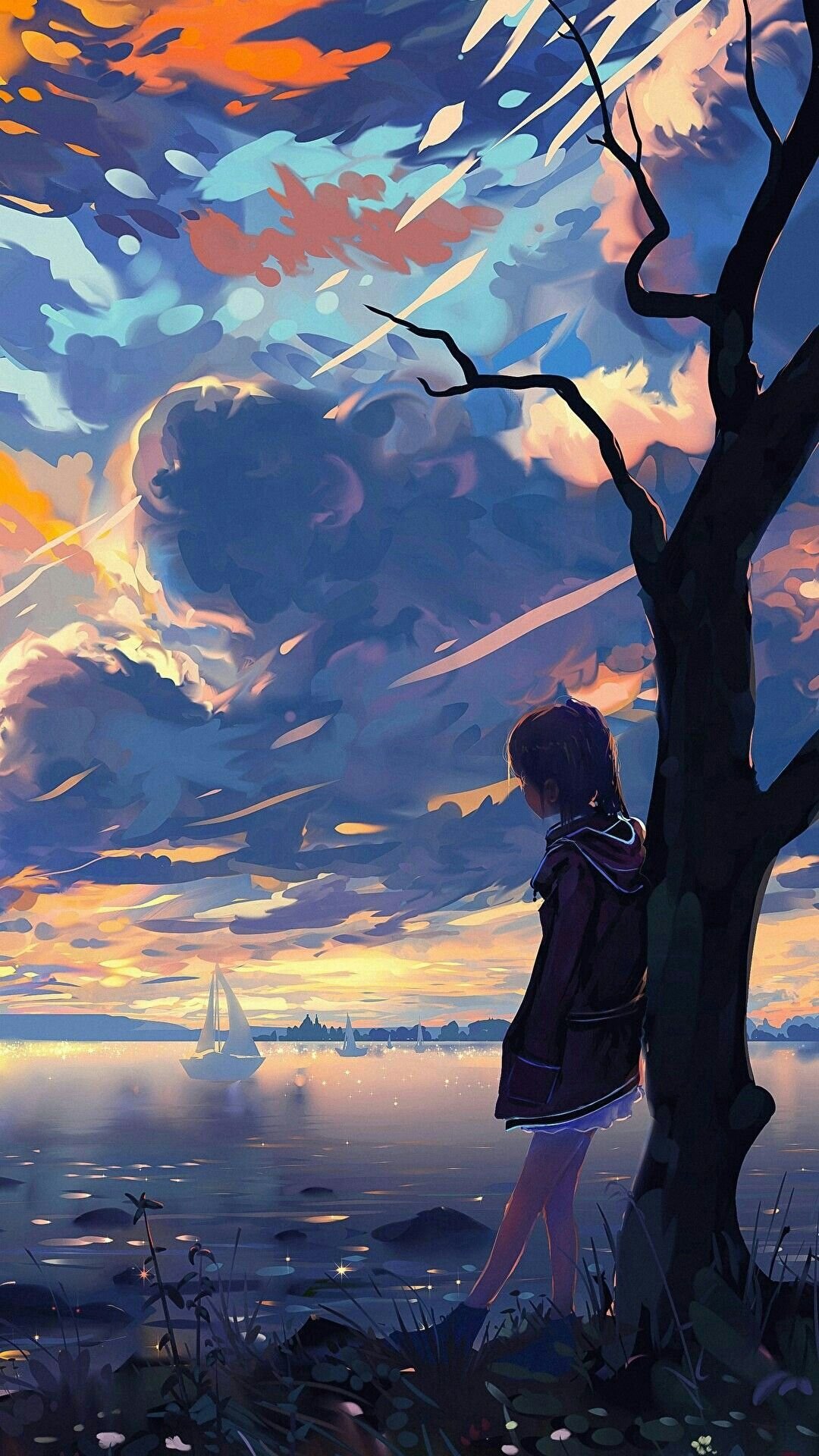 1080x1920  Одиночество в стиле аниме - 52 фото