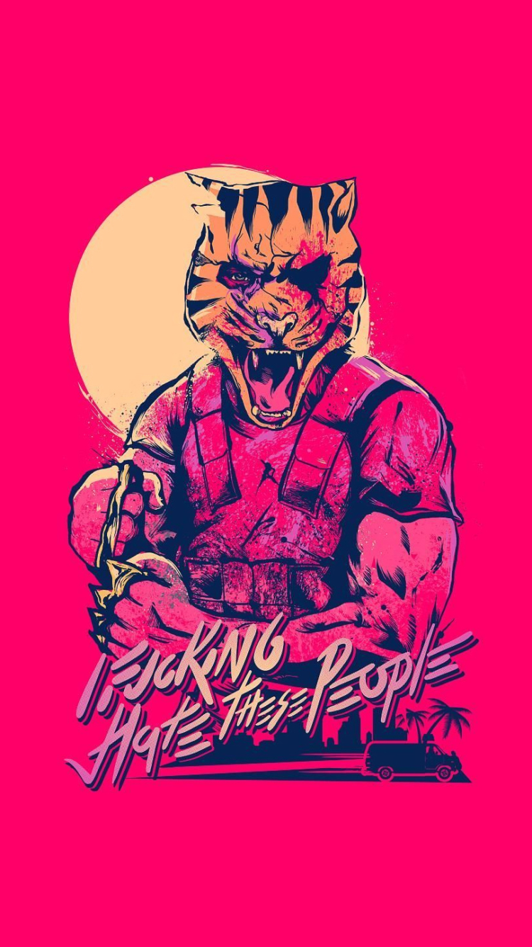 750x1334  Hotline Miami 2: Wrong Number Phone Wallpaper - Mobile Abyss