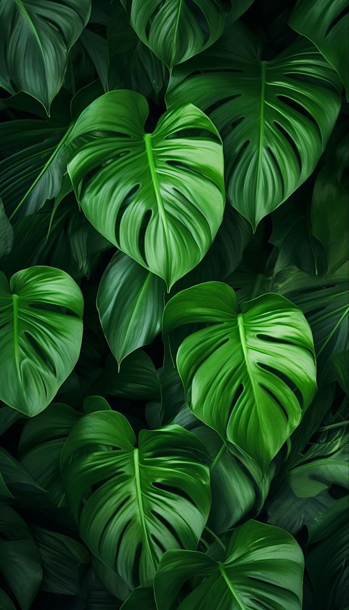 686x1200  Обои на телефон листья тропики монстера в 2023 г | Обои, Тропики, Зелень