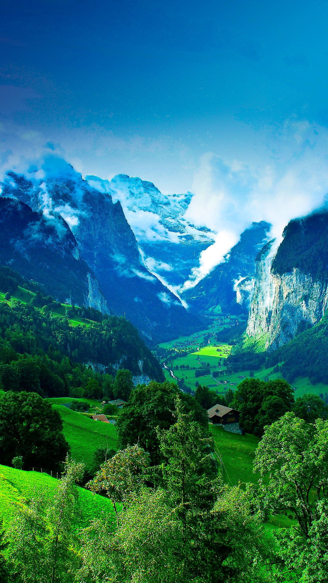 1080x1920  синий, горы, вертикальный, HD обои | Wallpaperbetter