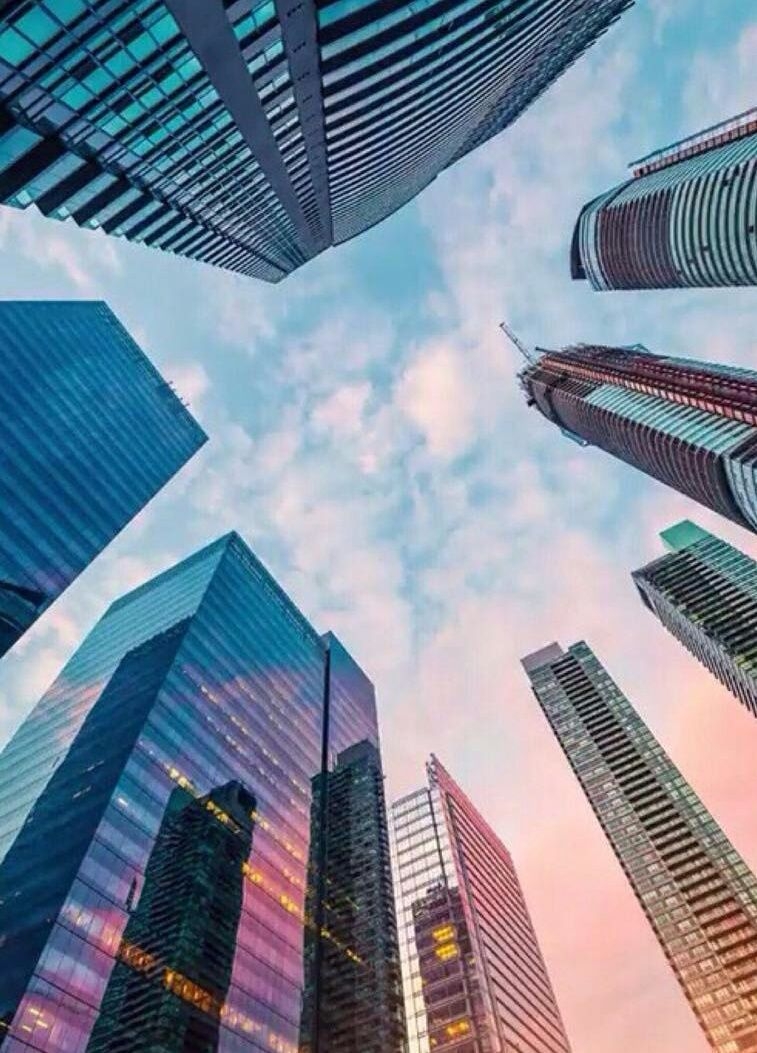 757x1053  Картинки Москва Лучи света Россия Небоскребы Дома город 1080x1920