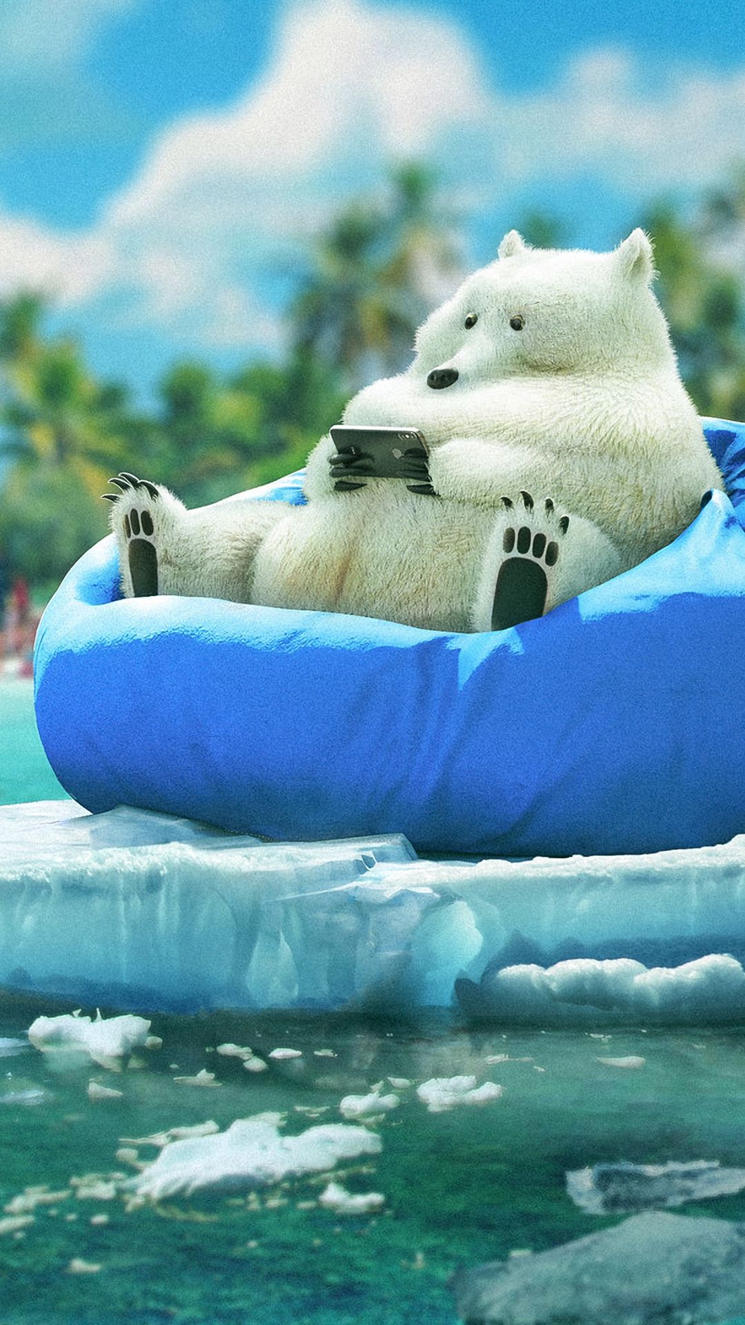 1080x1920  Скачать 1080x1920 медведь, телефон, прикольный, лед, пляж обои, картинки  samsung galaxy s4, s5, note, sony xperia z, z1, z2, z3, htc one, lenovo vibe