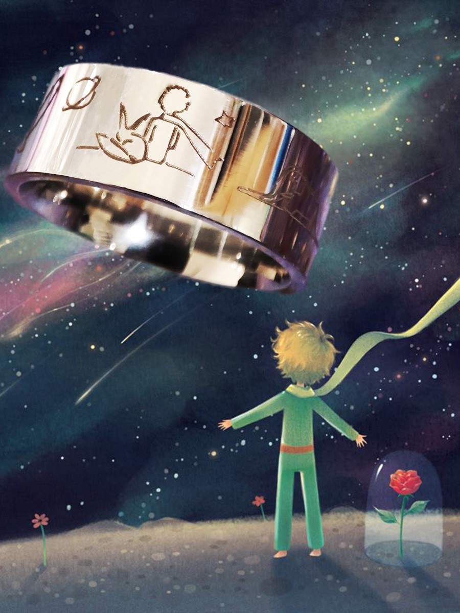 900x1200  Кольцо из нержавеющей стали Маленький принц и лис купить по цене 590 руб. в  Тюмени (Фото, Отзывы)